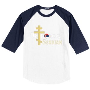 Orthodox Cross Symbol Serbian Christian Baseball Sleeve Shirt