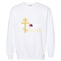 Orthodox Cross Symbol Serbian Christian Garment-Dyed Sweatshirt