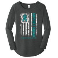 Ovarian Cancer Support Squad Ovarian Cancer Awareness Women's Perfect Tri Tunic Long Sleeve Shirt