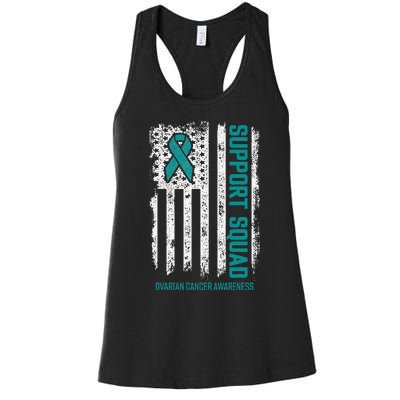 Ovarian Cancer Support Squad Ovarian Cancer Awareness Women's Racerback Tank