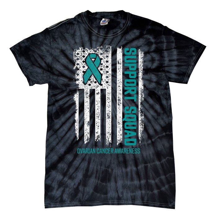 Ovarian Cancer Support Squad Ovarian Cancer Awareness Tie-Dye T-Shirt