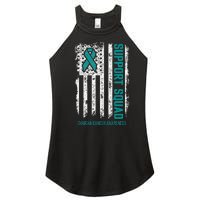 Ovarian Cancer Support Squad Ovarian Cancer Awareness Women's Perfect Tri Rocker Tank