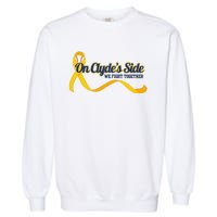 On ClydeS Side Baseball We Fight Together Cancer Awareness Garment-Dyed Sweatshirt