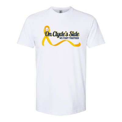 On ClydeS Side Baseball We Fight Together Cancer Awareness Softstyle CVC T-Shirt