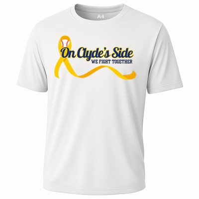 On ClydeS Side Baseball We Fight Together Cancer Awareness Cooling Performance Crew T-Shirt