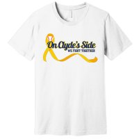 On ClydeS Side Baseball We Fight Together Cancer Awareness Premium T-Shirt