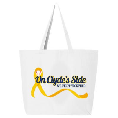 On ClydeS Side Baseball We Fight Together Cancer Awareness 25L Jumbo Tote