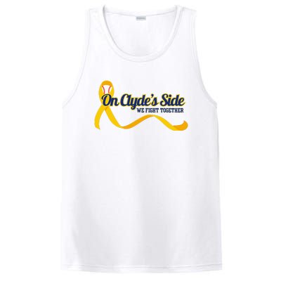 On ClydeS Side Baseball We Fight Together Cancer Awareness PosiCharge Competitor Tank