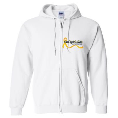 On ClydeS Side Baseball We Fight Together Cancer Awareness Full Zip Hoodie