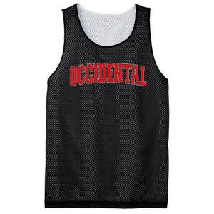 Occidental California Souvenir Trip College Style Text Mesh Reversible Basketball Jersey Tank