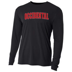 Occidental California Souvenir Trip College Style Text Cooling Performance Long Sleeve Crew