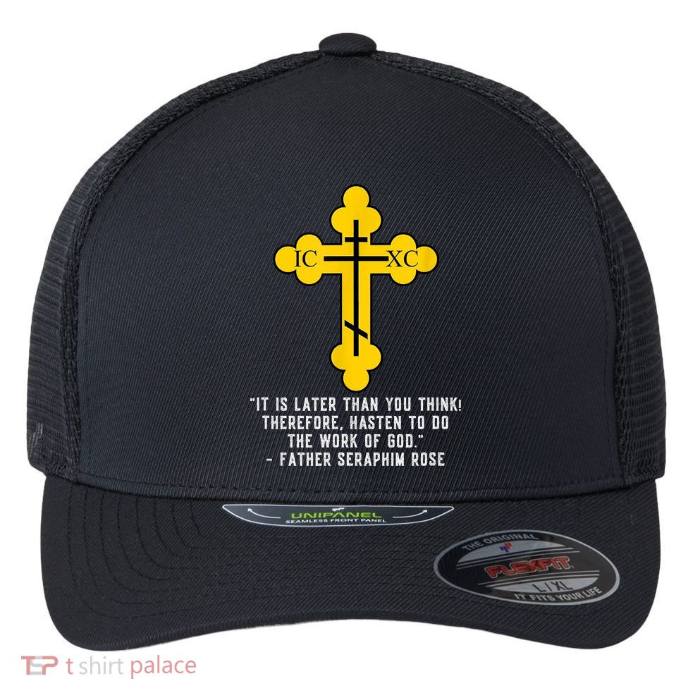 Orthodox Christian Seraphim Rose Flexfit Unipanel Trucker Cap