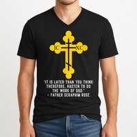 Orthodox Christian Seraphim Rose V-Neck T-Shirt