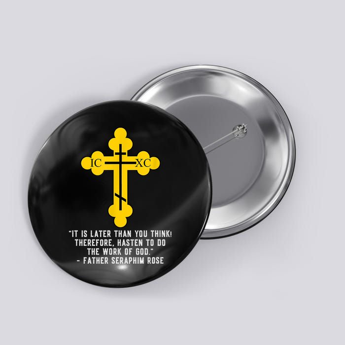 Orthodox Christian Seraphim Rose Button