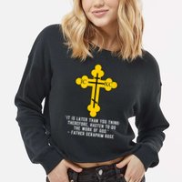 Orthodox Christian Seraphim Rose Cropped Pullover Crew