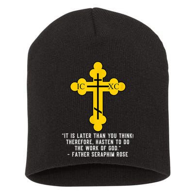 Orthodox Christian Seraphim Rose Short Acrylic Beanie