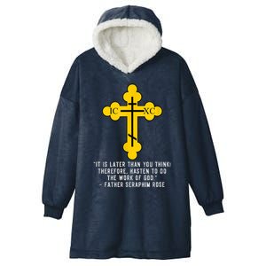 Orthodox Christian Seraphim Rose Hooded Wearable Blanket