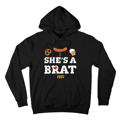 Oktoberfest Couples SheS A Brat Hoodie