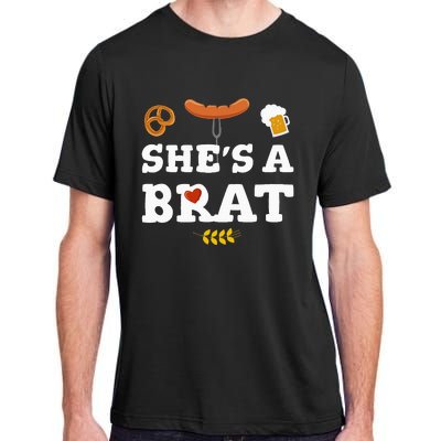 Oktoberfest Couples SheS A Brat Adult ChromaSoft Performance T-Shirt