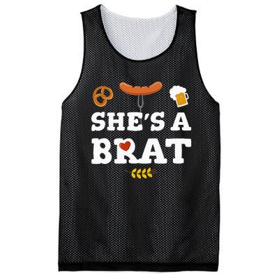 Oktoberfest Couples SheS A Brat Mesh Reversible Basketball Jersey Tank