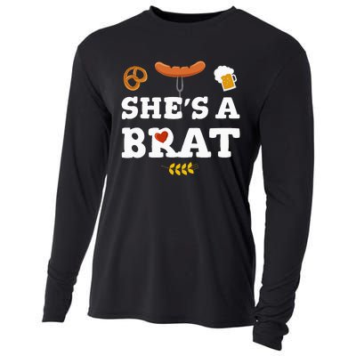 Oktoberfest Couples SheS A Brat Cooling Performance Long Sleeve Crew