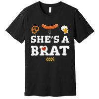 Oktoberfest Couples SheS A Brat Premium T-Shirt