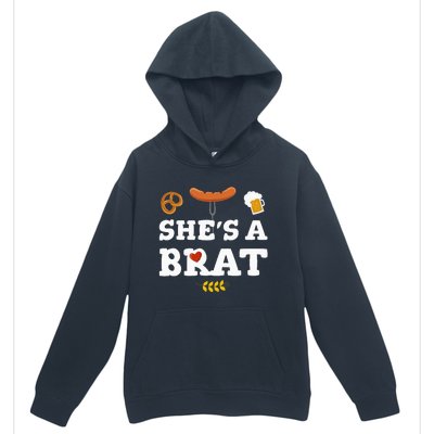 Oktoberfest Couples SheS A Brat Urban Pullover Hoodie