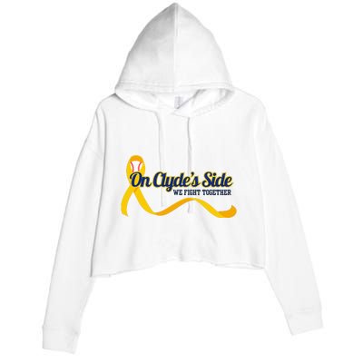 On ClydeS Side Baseball We Fight Together Cancer Awareness Crop Fleece Hoodie