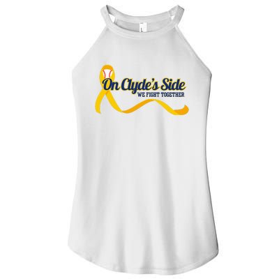 On ClydeS Side Baseball We Fight Together Cancer Awareness Women's Perfect Tri Rocker Tank