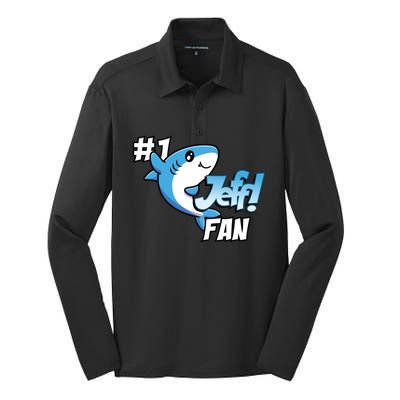 One Cozy Shark Silk Touch Performance Long Sleeve Polo