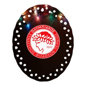 Olympiacos Club Supporter Fan Greece Greek Ceramic Oval Ornament