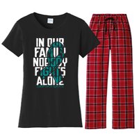 Ovarian Cancer Support Family Ovarian Cancer Awareness Women's Flannel Pajama Set