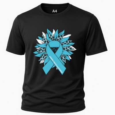 Ovarian Cancer Shirts Sunflower Ovarian Cancer Awareness Performance Shirt