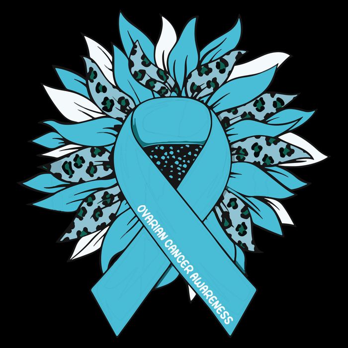 Ovarian Cancer Shirts Sunflower Ovarian Cancer Awareness Drawstring Bag