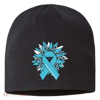 Ovarian Cancer Shirts Sunflower Ovarian Cancer Awareness Sustainable Beanie