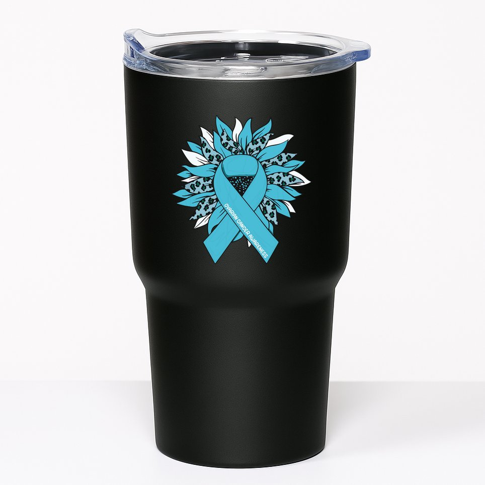 Ovarian Cancer Shirts Sunflower Ovarian Cancer Awareness Tumbler