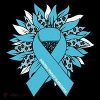 Ovarian Cancer Shirts Sunflower Ovarian Cancer Awareness Premium T-Shirt