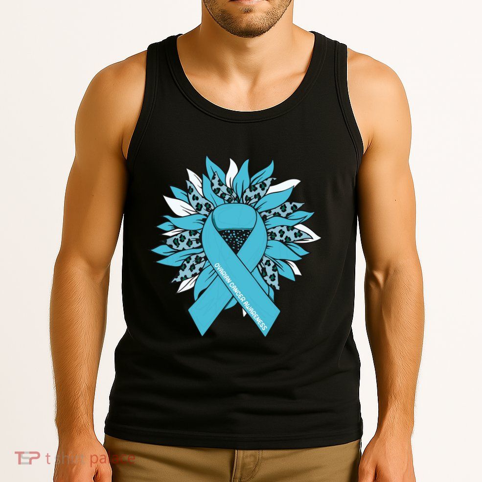 Ovarian Cancer Shirts Sunflower Ovarian Cancer Awareness Tank Top