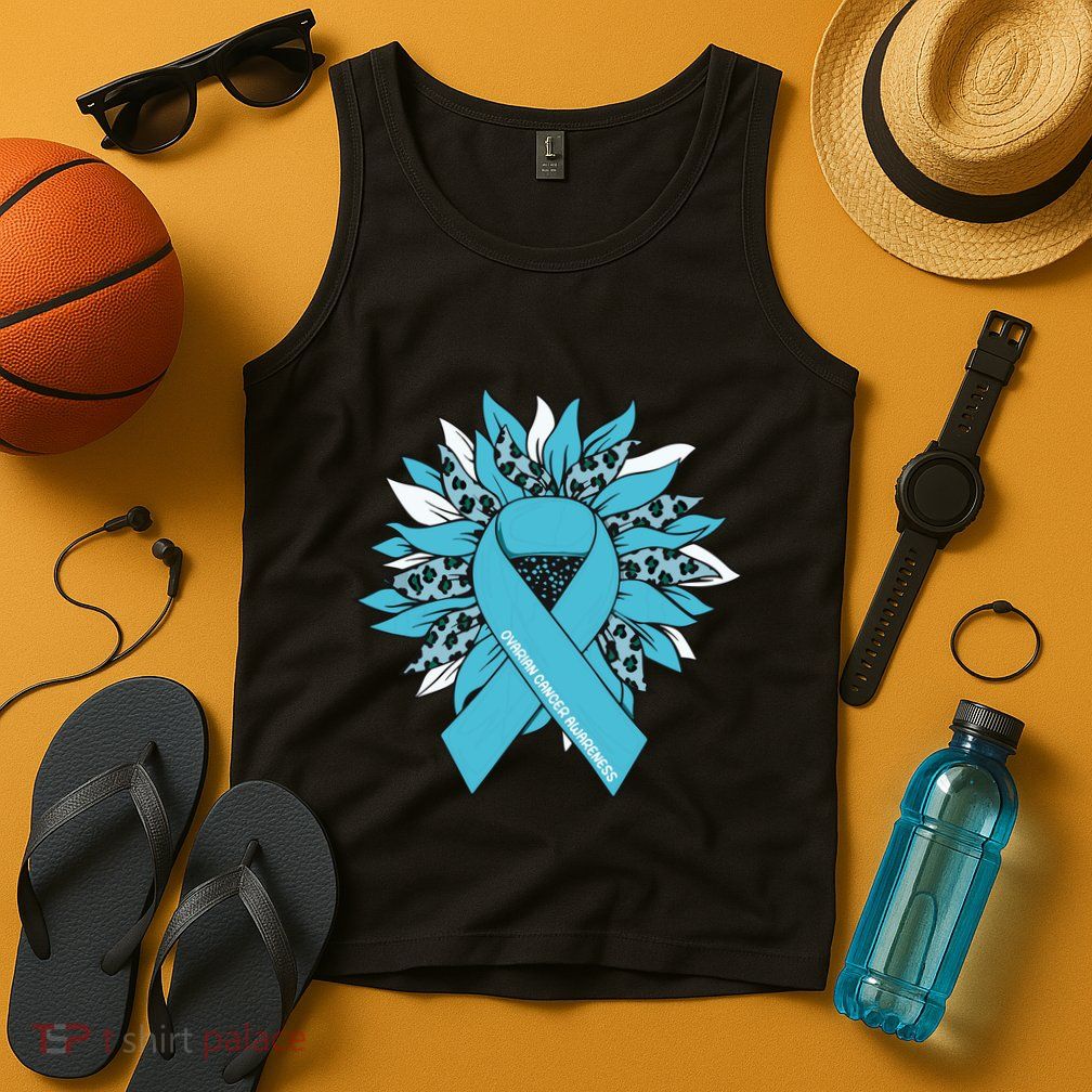 Ovarian Cancer Shirts Sunflower Ovarian Cancer Awareness Tank Top