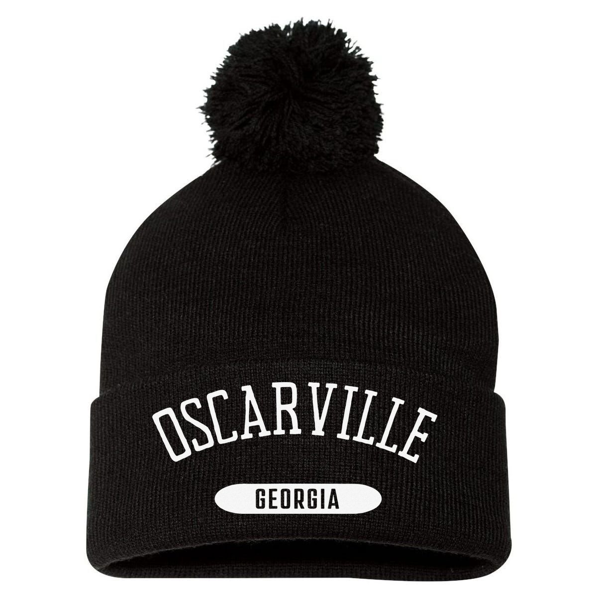 Oscarville Classic Style Oscarville Georgia GA Pom Pom 12in Knit Beanie