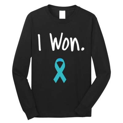 Ovarian Cancer Survivor I Won Ovarian Cancer Awareness Long Sleeve Shirt