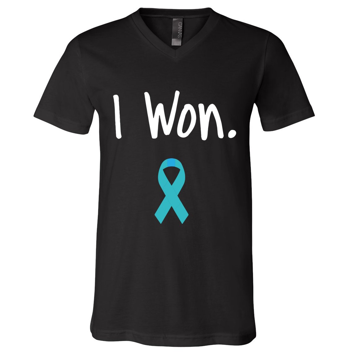 Ovarian Cancer Survivor I Won Ovarian Cancer Awareness V-Neck T-Shirt
