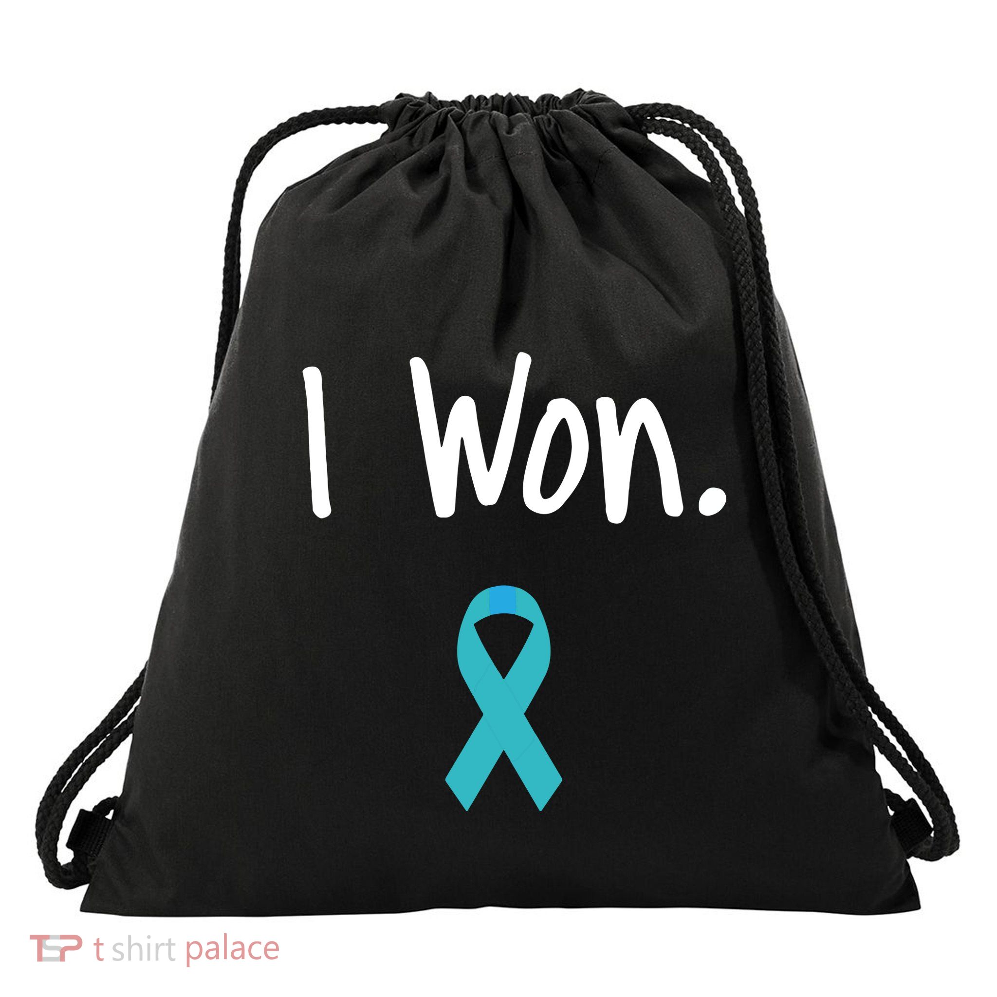 Ovarian Cancer Survivor I Won Ovarian Cancer Awareness Drawstring Bag