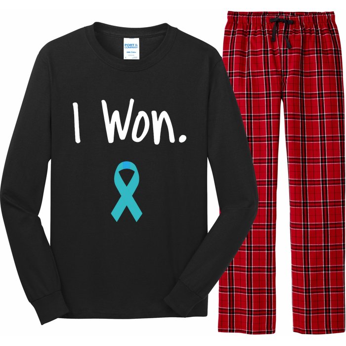 Ovarian Cancer Survivor I Won Ovarian Cancer Awareness Long Sleeve Pajama Set