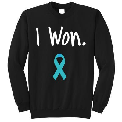 Ovarian Cancer Survivor I Won Ovarian Cancer Awareness Tall Sweatshirt