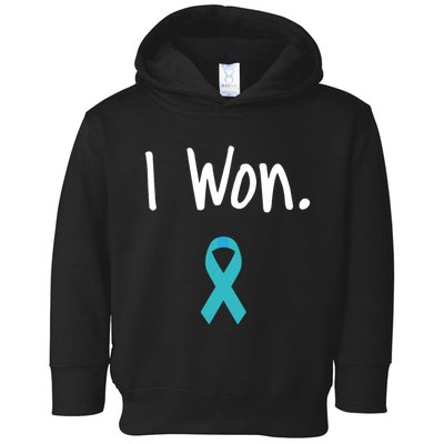 Ovarian Cancer Survivor I Won Ovarian Cancer Awareness Toddler Hoodie