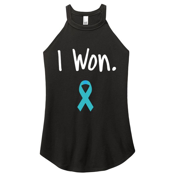 Ovarian Cancer Survivor I Won Ovarian Cancer Awareness Women's Perfect Tri Rocker Tank