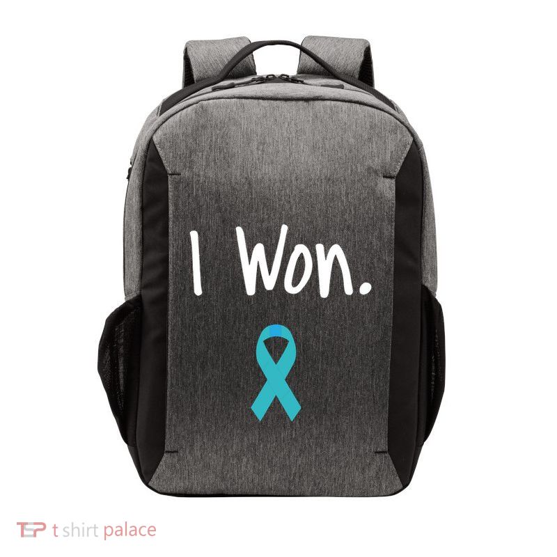 Ovarian Cancer Survivor I Won Ovarian Cancer Awareness Vector Backpack