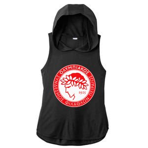 Olympiacos Club Supporter Fan Greece Greek Ladies PosiCharge Tri-Blend Wicking Draft Hoodie Tank