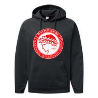 Olympiacos Club Supporter Fan Greece Greek Performance Fleece Hoodie